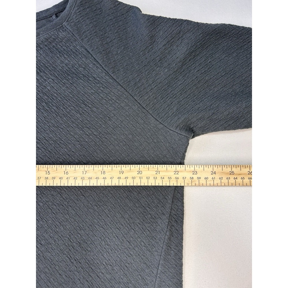 Pure Jill J.Jill Women's L Charcoal Textured Cotton Tunic Dress Pockets - Picture 7 of 9